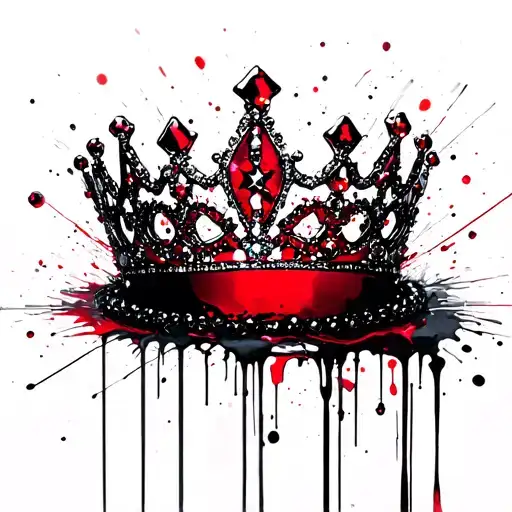 sparkly princess tiara tattoo design idea