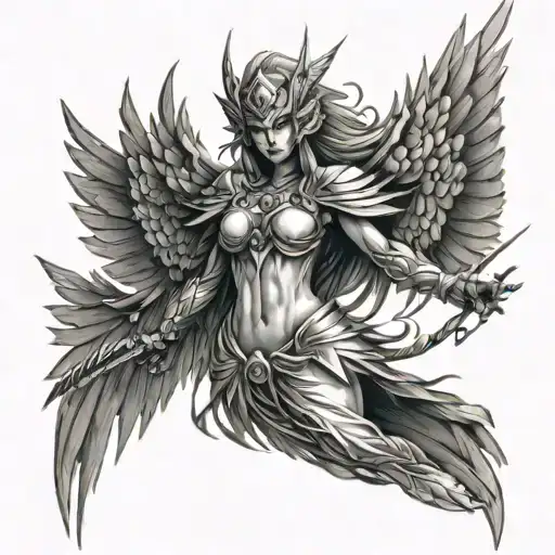 The angewomon tattoo design idea
