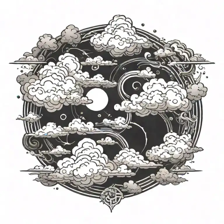 arcane jinx clouds tattoo design idea