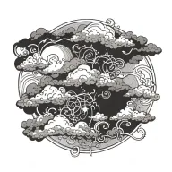 arcane jinx clouds tattoo design idea