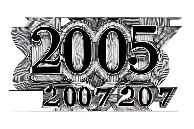 "2005 2007 2009 2010 2012" important dates tattoo design idea