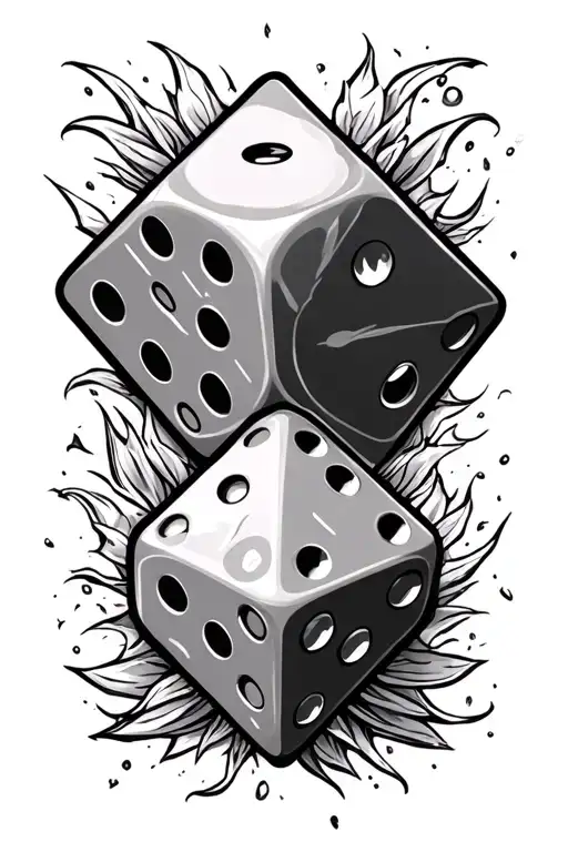 dice goblin tattoo design idea