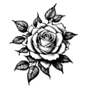 barbed wire ending in roses blooming tattoo design idea