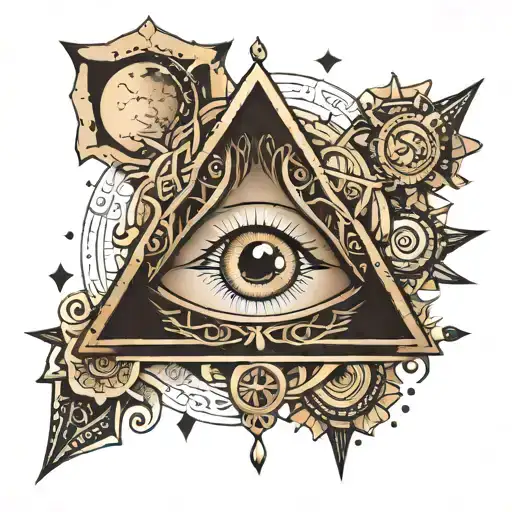 eye of Fatima, Berber shapes, moon phases, freedom through transformation, divine feminine  tattoo design idea