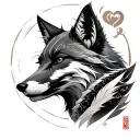 Samurai Fox, loses his love tattoo design idea