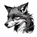 Samurai Fox, loses his love tattoo design idea