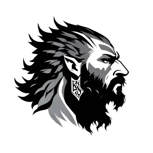 Ragnar head tattoo inspired tattoo design idea