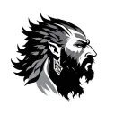 Ragnar head tattoo inspired tattoo design idea