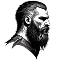 Ragnar head tattoo inspired tattoo design idea