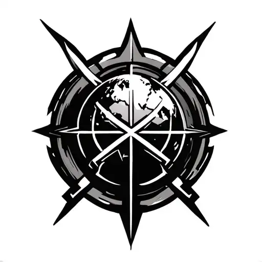 Ninjago earth symbol cybersigil incorporating organic tattoo design idea