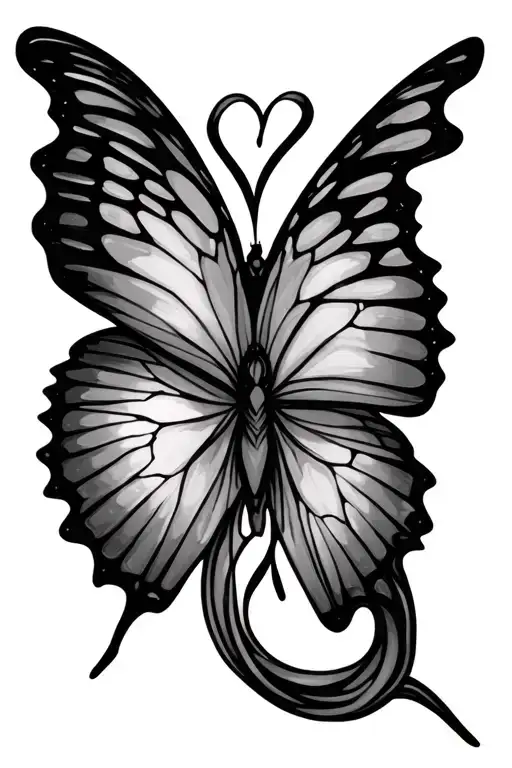 8/8 as an infinity symbol butterfly tattoo design idea