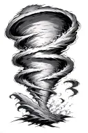 tornado tattoo design idea