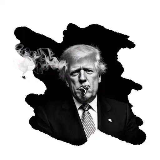 borris johnson the prime minister smoking a joint tattoo design idea