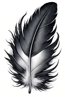 single feather  tattoo design idea