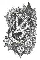 Marvel superhero symbol tattoo design idea