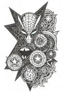 Marvel superhero symbol tattoo design idea