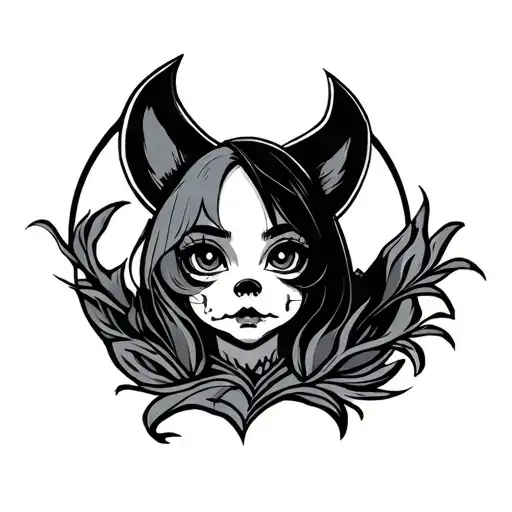 Cartoon tattoo design idea