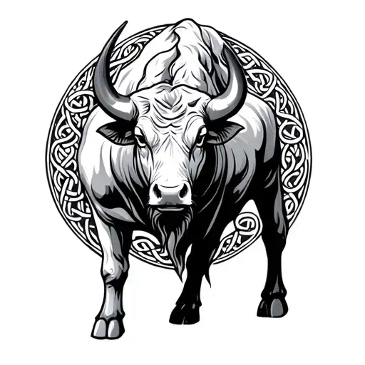 Celtic Bull tattoo design idea