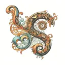 question mark tattoo design idea