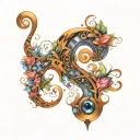 question mark tattoo design idea