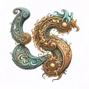 question mark tattoo design idea