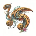 question mark tattoo design idea