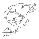 sagittarius and capricorn tattoo design idea