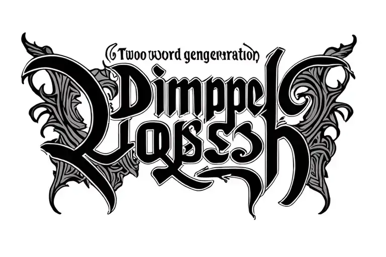 "Dimple lokesh" Two Word Ambigram Generator tattoo design idea