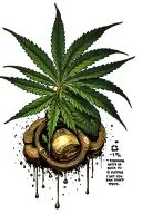 Based on streets lifestyle spacebacks of cocain and marihuana texts Black Sea Hooligans and T19C  tattoo design idea