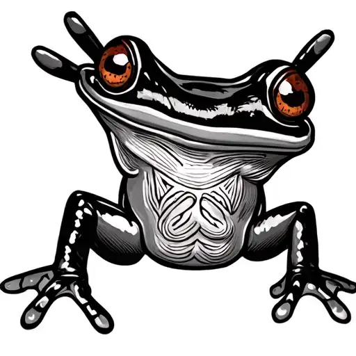 Puerto Rican taino frog tattoo for chest tattoo design idea