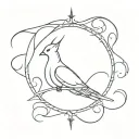 Symbol of courage, love, empathy and fearlessness tattoo design idea