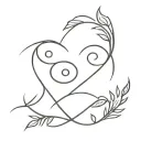 Symbol of courage, love, empathy and fearlessness tattoo design idea