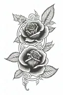 rose with name Luci tattoo design idea