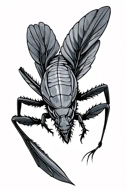 Locust tattoo design idea