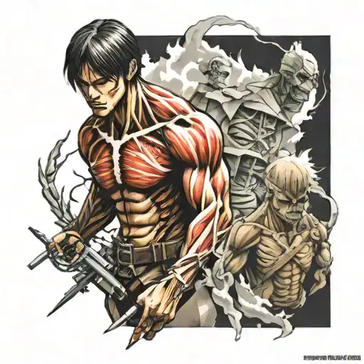 attack on titan anime inspired tattoo tattoo design idea