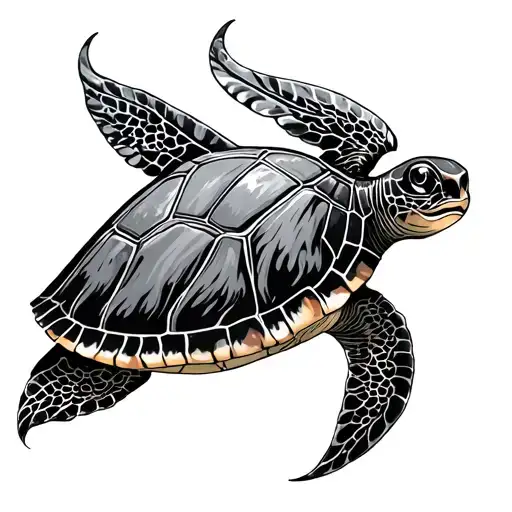 Manta Polynesia turtle and ray tattoo design idea