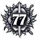 blessed with 777 symbol within on neck tattoo tattoo design idea