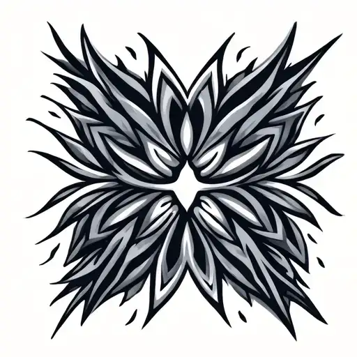 tribal nordic water sign  tattoo design idea