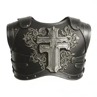 chest armor with cross tattoo tattoo design idea