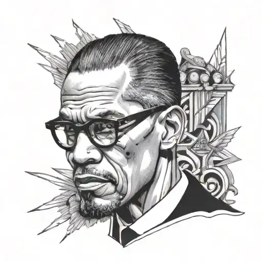 Malcolm x tattoo design idea