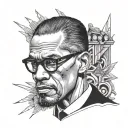 Malcolm x tattoo design idea