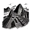 Machu Picchu tattoo design idea