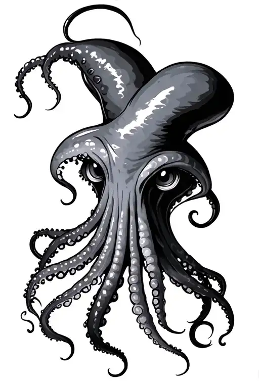 Squid tattoo design idea