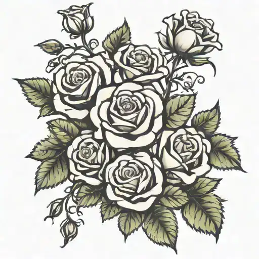 family like roses on a bush we all grow in different directions yet our roots remain the same  tattoo design idea