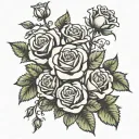 family like roses on a bush we all grow in different directions yet our roots remain the same  tattoo design idea