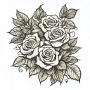 family like roses on a bush we all grow in different directions yet our roots remain the same  tattoo design idea