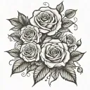 family like roses on a bush we all grow in different directions yet our roots remain the same  tattoo design idea