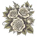 family like roses on a bush we all grow in different directions yet our roots remain the same  tattoo design idea