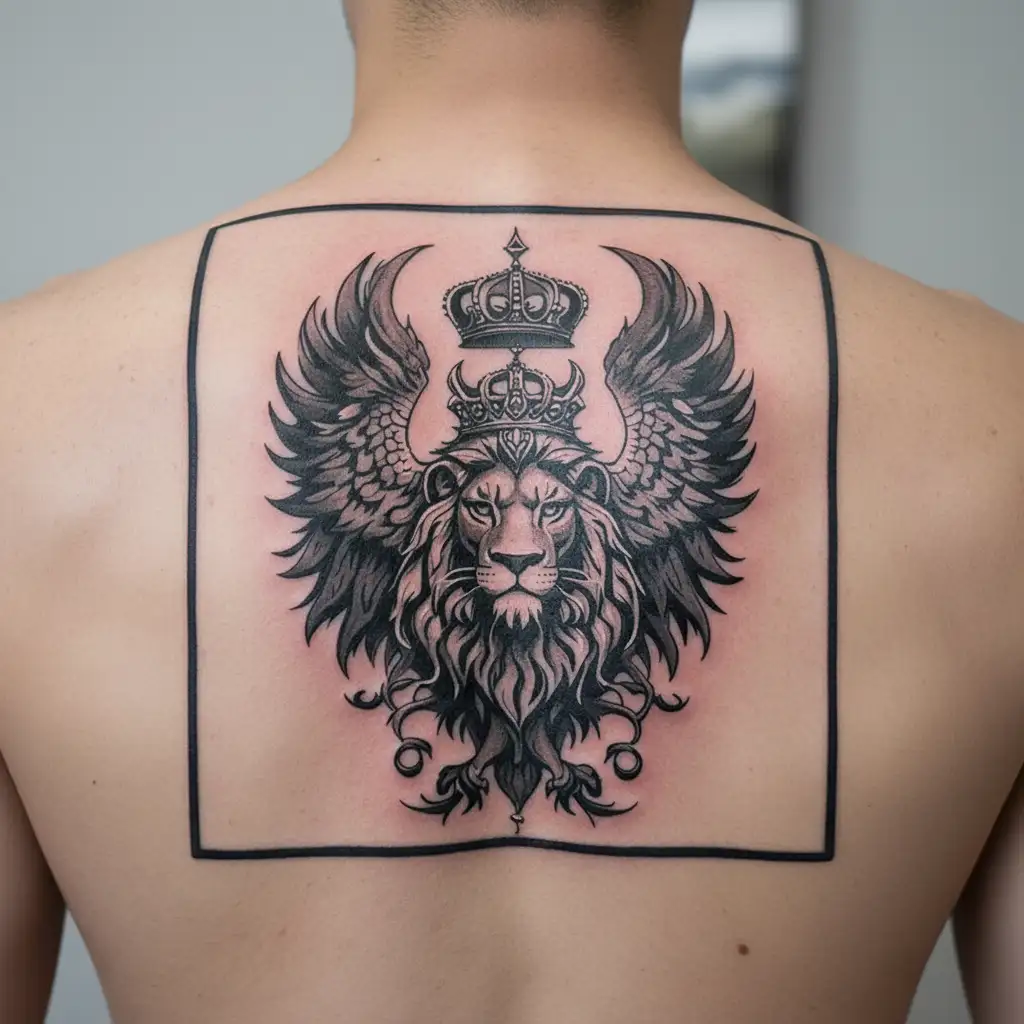 Rajput phoenix lion crown prince logo tattoo tattoo design idea