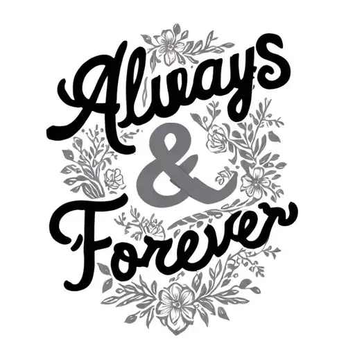 "Always & Forever" infinity symbol tattoo design idea